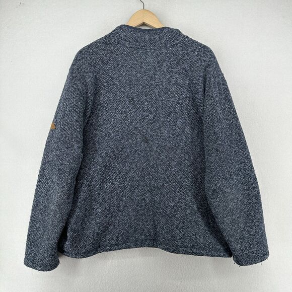 ORVIS Sweater Mens XL Brighton Sherpa Fleece Lined 1/4 Zip Marled Pullover Blue - Picture 3 of 16